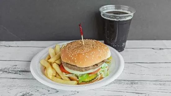 Combo #1 Char Burger, Fries and Drink
