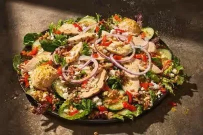 Mediterranean Chicken Greens With Grains