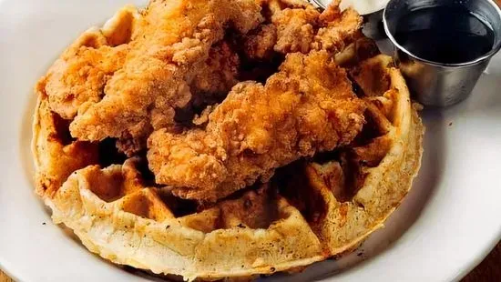 Fried Chicken & Cheddar Waffle