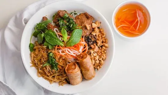Shredded Tofu, Grilled Pork, & Egg Rolls Vermicelli Bowl