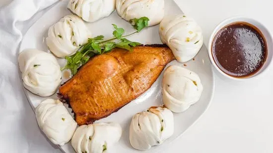 Veggie Roasted Duck Served with Sweet Buns
