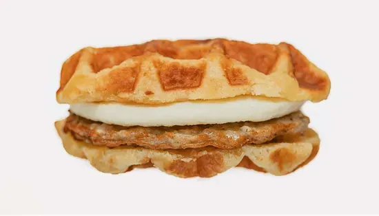 Sausage & Egg Maple Waffle Sandwich