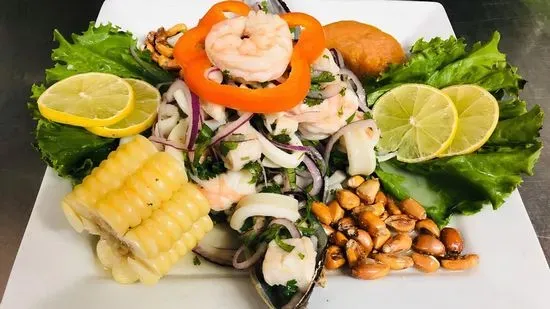 Ceviche de Camaron y Pescado