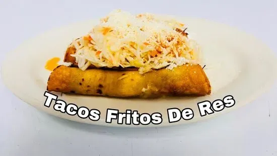 Tacos fritos de res (2 Unida) 