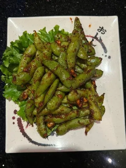 Spicy Garlic Edamame