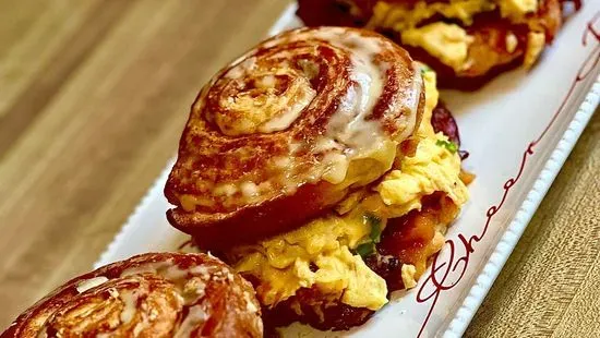 Cinnamon Roll Breakfast Sandwich 