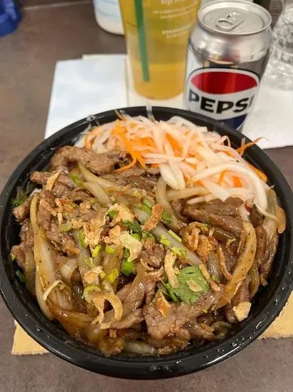 NEW MONGOLIAN beef rice bowl