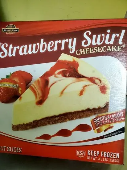 Strawberry swirl cheesecake 