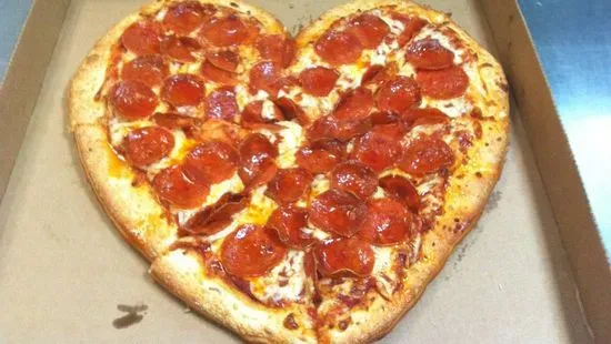 Valentine Special: Large Heart Shaped Pizza - 1 Topping