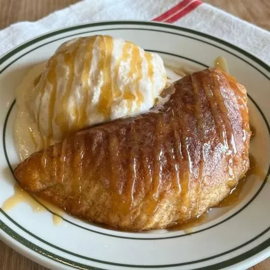 Caramel Apple Empanada w/Vanilla Ice Cream