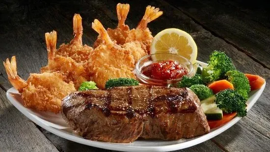 Steak & Jumbo Crispy Shrimp 