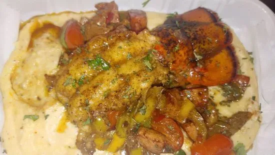 Lobster & Grits Platter