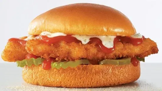 Cluckin HOT Chicken Tender Sandwich Meal