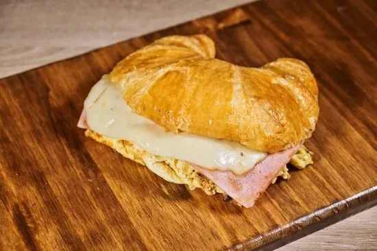 Ham, egg& cheese on a croissant