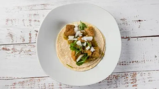 2 Chicharrón tacos 