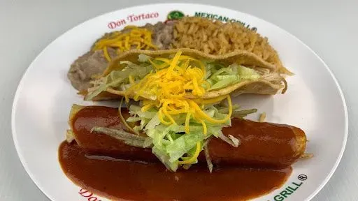 Chicken Taco & Chicken Enchilada Combination Plate