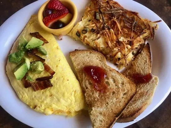 Avocado, Swiss, Bacon & Tomato Omelet