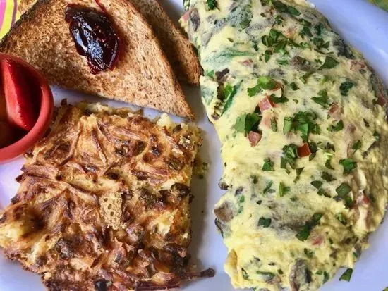 Veggie Goat Cheese Omelet