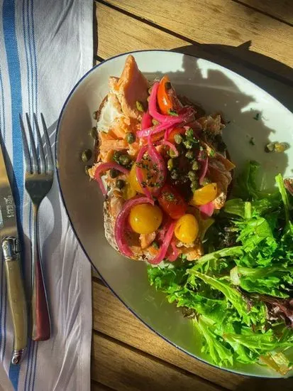 Hot-Smoked Salmon Tartine