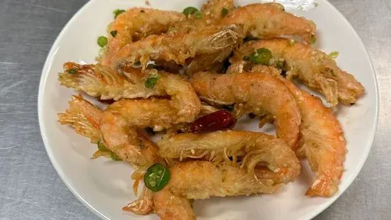 Salt & pepper prawns (w shell)