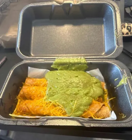 3 Rolled Tacos Cheese w/ Guacamole