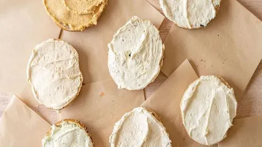 Bagel With Honey Almond Cream Cheese