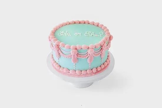 Gender Reveal Vintage Cake