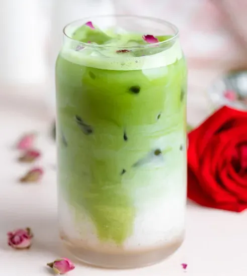 Spring Menu: Rose Matcha Latte