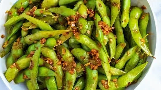 Spicy Garlic Edamame