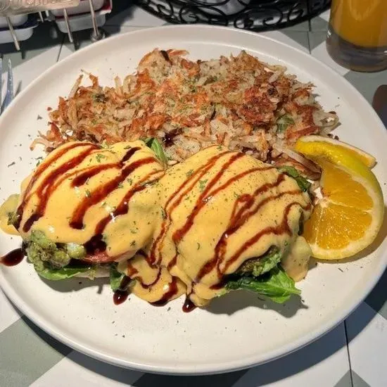 AvoVeggie-N-Eggs Benedict