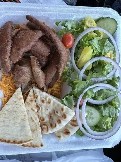 Gyro Over Rice & Salad or Fries