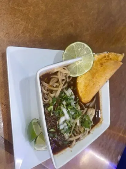 Birria noodle soup