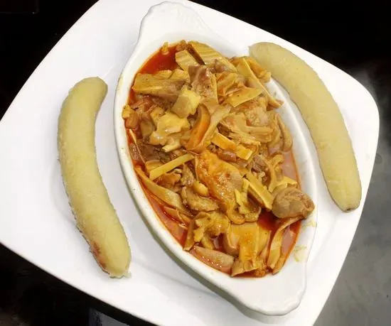 Cuajito Guisado (Cuchifrito) Con Guineitos