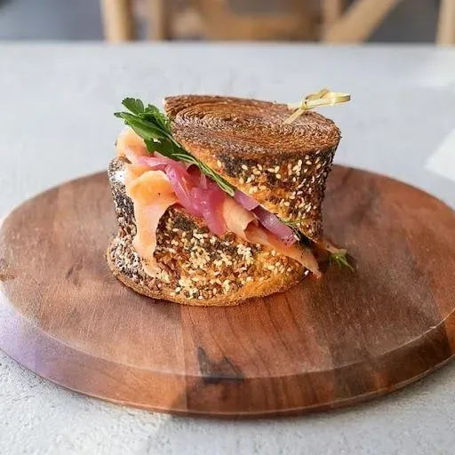 Everything Croissant & Salmon Sandwich