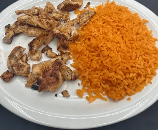 4. Grilled Chicken Strips & Rice (Kids)