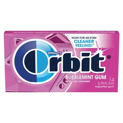 Orbit Gum Bubble Mint Sugar Free 14pc