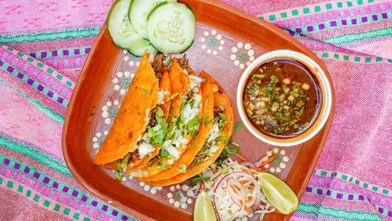 Taco De Birria with Consomme (Soup)