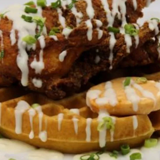 CHICKEN AND WAFFLES