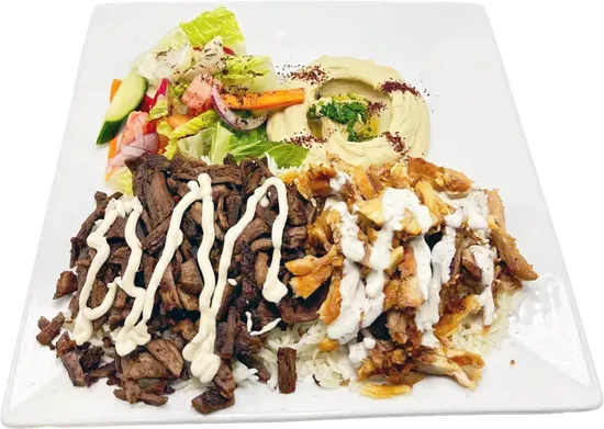 MIX SHAWERMA OVER RICE