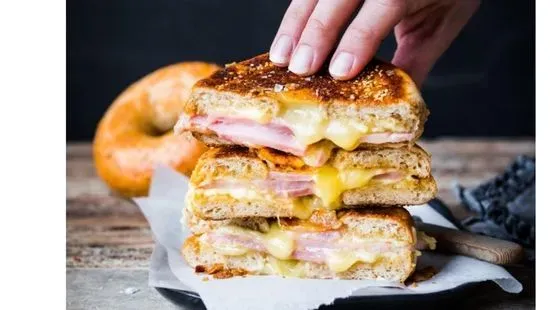 Ham And Cheese Bagel