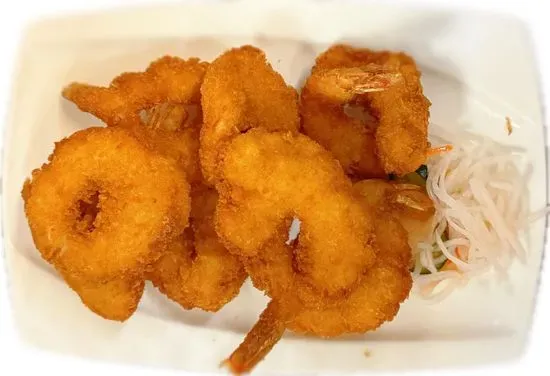 Lightly Battered Deep Fried Jumbo Prawns (8)