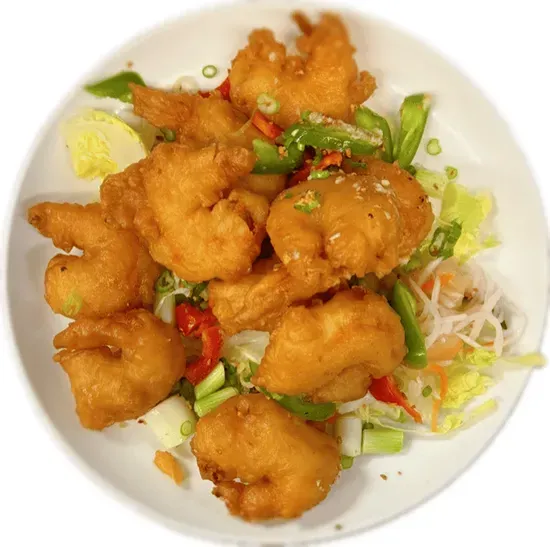 Spicy Salt & Pepper Prawns (Fried)