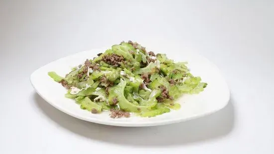 J7. Sauteed Minced Beef with Bitter Melon and Egg White