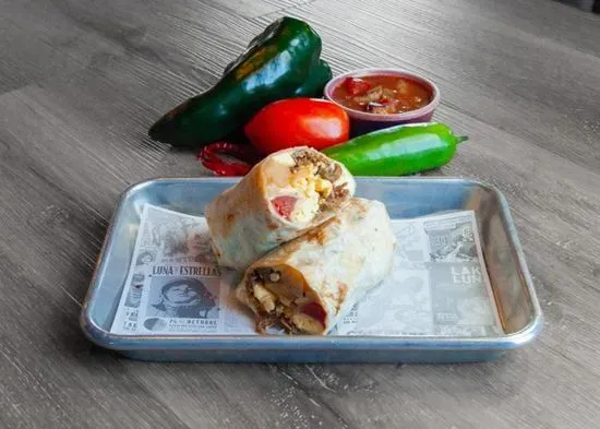 Quesorizo Breakfast Burrito