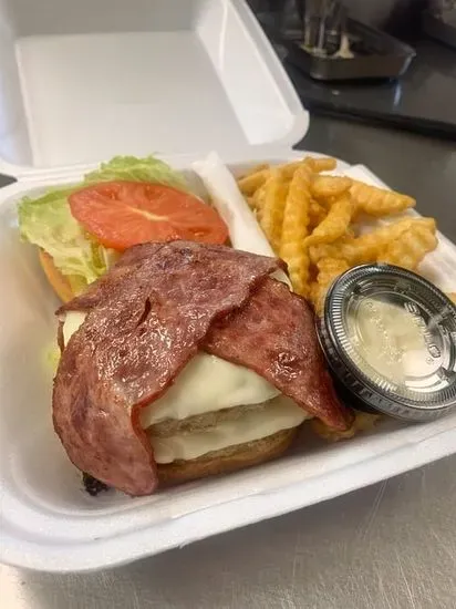 Double Turkey Cheese Burger Platter