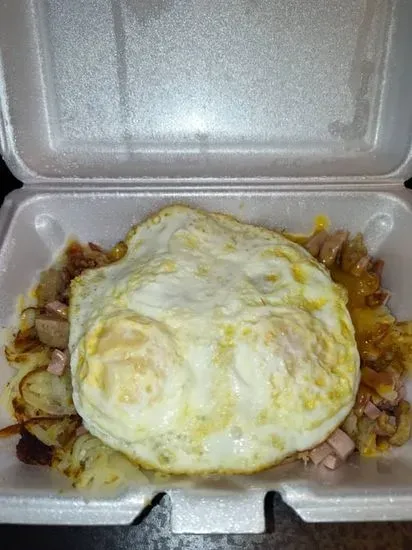 huevos con steak ranchero 