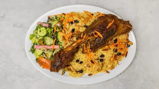 Lamb Shank with Rice