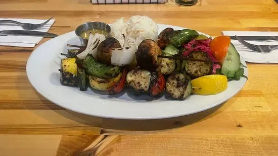 Grill veggie kebab 