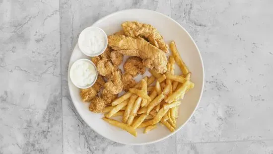 10 pieces of shrimps with 3 chicken tenders