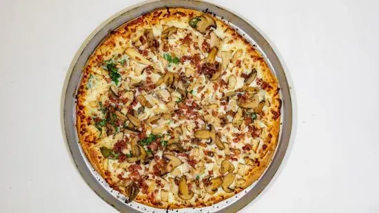 Thin Crust Chicken Alfredo Pie (Small 7" (4 Slices))